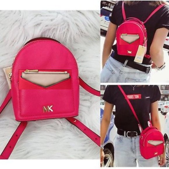 Michael Kors Jessa Convertible Backpack Handbag bag 2 way bag crossbody - Picture 3 of 9